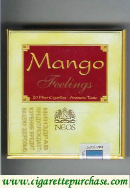Feelings Mango cigarettes wide flat hard box